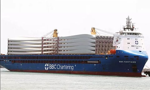 தூத்துக்குடியில் இருந்து அமெரிக்காவுக்கு கப்பலில் 101 காற்றாலை இறக்கைகள் ஏற்றுமதி