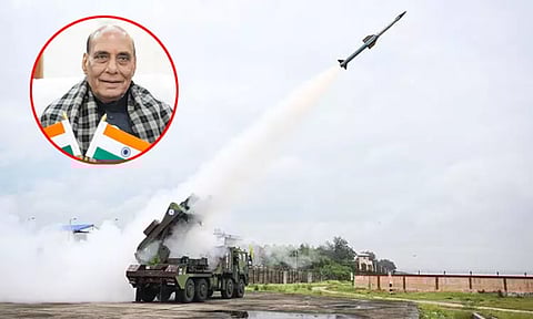 முதன்முறையாக சாதனை... ஒருங்கிணைந்த வான் பாதுகாப்பு அமைப்பு பரிசோதனை வெற்றி; ராஜ்நாத் சிங் பெருமிதம்