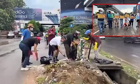 அரியானா: தூய்மை பணியில் ஆர்வத்துடன் கலந்து கொண்ட வெளிநாட்டினர்