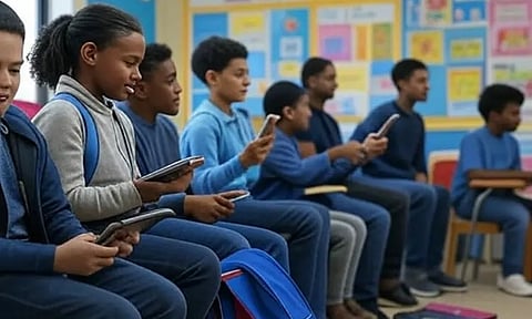 தென்கொரியாவில் பள்ளியில் மாணவர்கள் செல்போன் பயன்படுத்த தடை