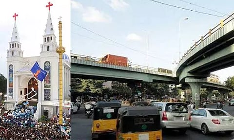 வேளாங்கண்ணி மாதா கோவில் திருவிழா கொடியேற்றம்- சென்னை அடையாறில் இன்று போக்குவரத்து மாற்றம்