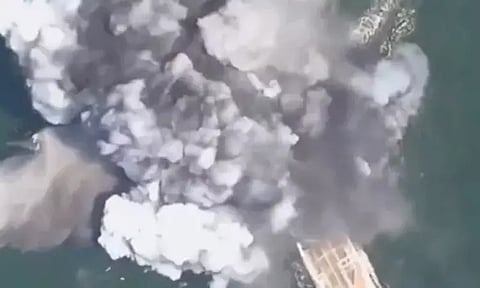 ரஷியா டிரோன் தாக்குதல்: கடலில் மூழ்கிய உக்ரைனின் மிகப்பெரிய போர்க்கப்பல்