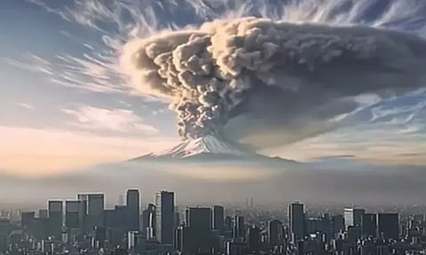 ஜப்பானில் எரிமலை வெடித்தால் என்ன நடக்கும்..? அதிர்ச்சி ஏ.ஐ. வீடியோ வெளியிட்ட அரசு