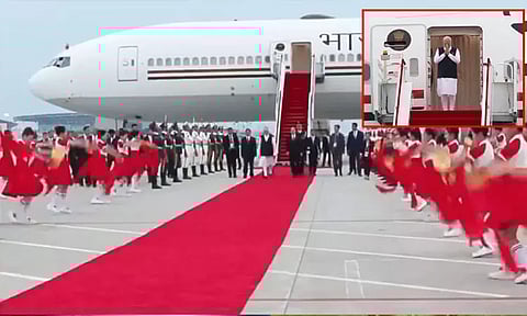 சீனா சென்றடைந்த பிரதமர் மோடிக்கு உற்சாக வரவேற்பு