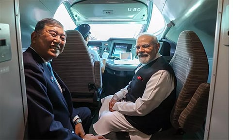 ஜப்பானில் புல்லெட் ரயிலில் பயணம் செய்த பிரதமர் மோடி