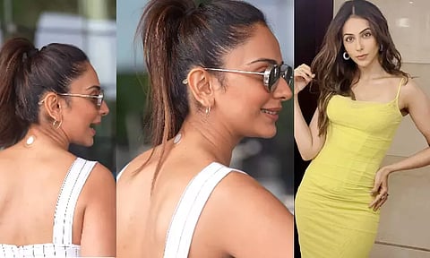 Rakul preet singh spotted wellness patch neck goes viral