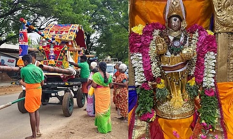 மதுரை பிட்டு திருவிழா.. திருவாதவூரிலிருந்து சப்பரத்தில் புறப்பட்டார் மாணிக்கவாசகர்