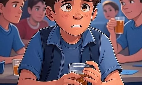 நண்பர்களுடன் சேர்ந்து போட்டிபோட்டு மது குடித்த பள்ளி மாணவர் கவலைக்கிடம்