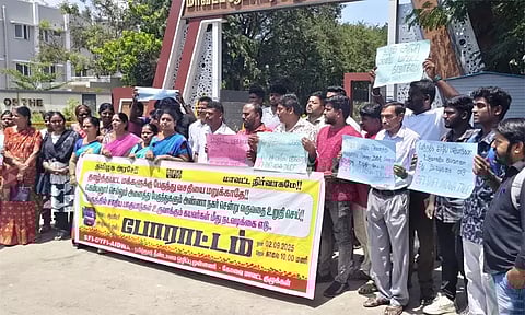 கோவையில் சாதிய தீண்டாமைக்கு எதிராக போராட்டம்