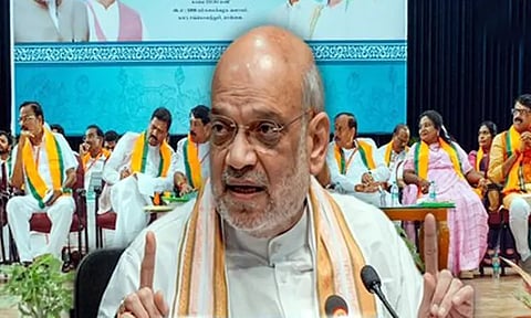 டெல்லியில் தமிழ்நாடு பாஜக நிர்வாகிகளுடன் அமித்ஷா ஆலோசனை