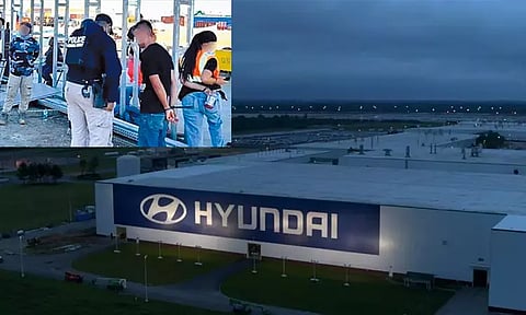 அமெரிக்காவில் சட்டவிரோதமாக தங்கி கார் உற்பத்தி ஆலையில் வேலை செய்த வெளிநாட்டினர் 475 பேர் கைது