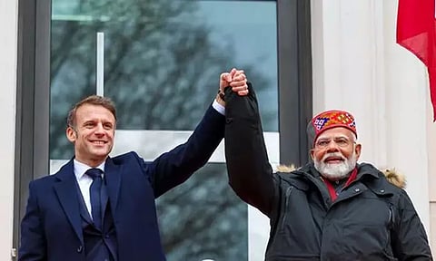பிரதமர் மோடி - பிரான்ஸ் அதிபர் பேச்சுவார்த்தை