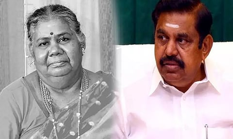 ஆர்.பி.உதயகுமார் தாயார் மறைவு: எடப்பாடி பழனிசாமி இரங்கல்