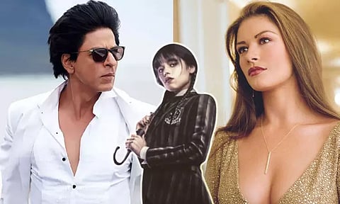 Catherine Zeta-Jones enjoys Shah Rukh Khan's 'Om Shanti Om' during US Open