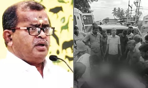 கார் ஏற்றி முதியவரை கொன்ற பேரூராட்சி தலைவர்.. விபத்து நாடகமாடியது அம்பலம்