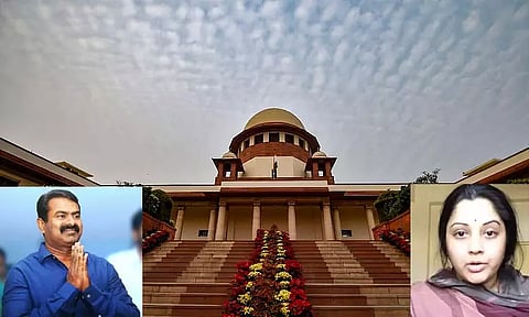 நடிகை பாலியல் புகார்: சீமான் மன்னிப்பு கேட்க வேண்டும் - சுப்ரீம் கோர்ட்டு அதிரடி