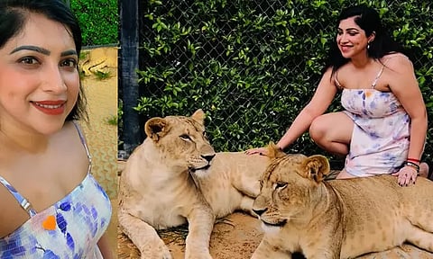 Vaikha rose playing lions shares video