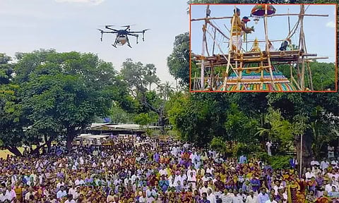 தேத்தாகுடி தெற்கு ஊராட்சி அகிலாண்டேஸ்வரி சமேத அழகியநாத சுவாமி ஆலய கும்பாபிஷேகம்