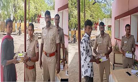 தூத்துக்குடி: காவலர் தேர்வுக்கு தயாராகி வரும் மாணவர்களுக்கு புத்தகங்கள் வழங்கிய போலீசார்