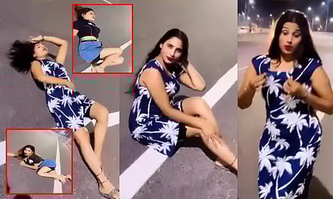 ரீல்சுக்காக சாலையில் ஆபாச செயல்களில் ஈடுபட்ட இளம்பெண்கள்; ஸ்தம்பித்த வாகனங்கள்: வைரலான வீடியோ