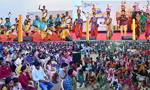 மெரினாவில் தமிழ்நாடு பாரம்பரிய கலை நிகழ்ச்சி: ஆயிரக்கணக்கான மக்கள் பார்வையிட்டனர்