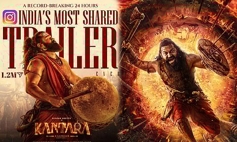 இன்ஸ்டாகிராமில் புதிய சாதனை படைத்த "காந்தாரா சாப்டர் 1" டிரெய்லர்