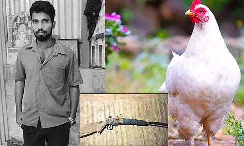 நாட்டு துப்பாக்கியால் கோழியை சுட்டபோது தவறுதலாக தலையில் குண்டு பாய்ந்து இளைஞர் பலி