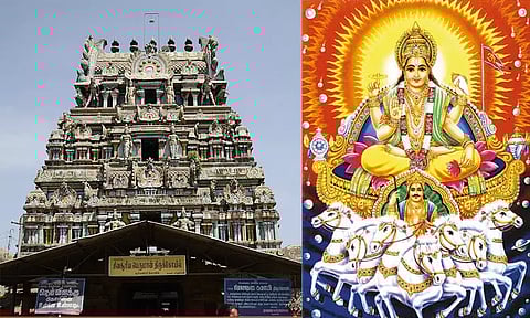 நவக்கிரகங்களும் தனித்தனியாக காட்சியளிக்கும் சூரியனார் கோவில்