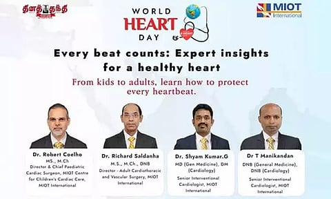 உலக இதய தினம்: தினத்தந்தி-மியாட் இன்டர்நேஷனல் மருத்துவமனை நடத்திய இலவச ஆன்லைன் கருத்தரங்கம்