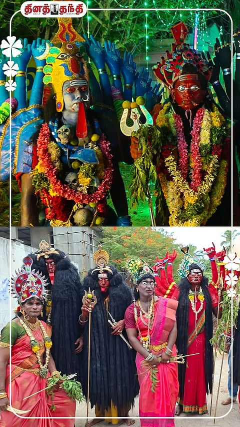 களை கட்டியது குலசை தசரா திருவிழா..பல்வேறு வேடமணிந்து பக்தர்கள்..!