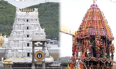 திருப்பதியில் களைக்கட்டிய தேரோட்டம்; ஆயிரக்கணக்கான பக்தர்கள் பங்கேற்று வழிபாடு