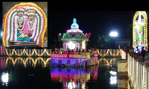 திருக்கருகாவூர் கர்ப்பரட்சாம்பிகை அம்பாள் கோவிலில் நவராத்திரி தெப்பத் திருவிழா