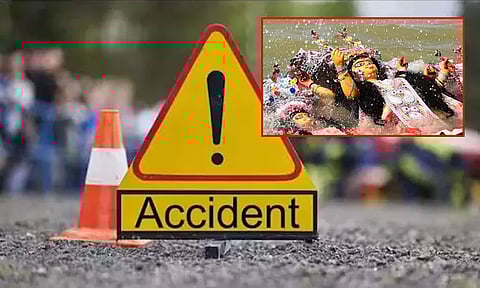 ம.பி.: நவராத்திரி விழாவில் சோகம்; டிராக்டர் நீரில் மூழ்கி 11 பேர் பலி