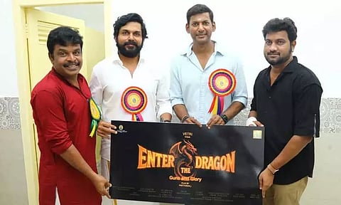 விஷால்-கார்த்தி வெளியிட்ட ‘என்டர் தி டிராகன்’ படத்தின் பர்ஸ்ட் லுக்