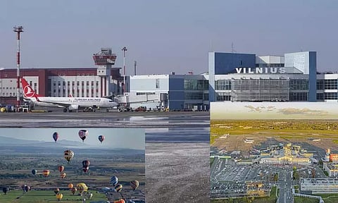 விமான நிலையம் அருகே பறந்த மர்ம பலூன்கள்; விமான சேவை நிறுத்தம்