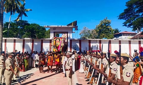 நவராத்திரி விழாவிற்கு கேரளா சென்ற சாமி விக்கிரகங்கள் திரும்பின- குழித்துறையில் உற்சாக வரவேற்பு