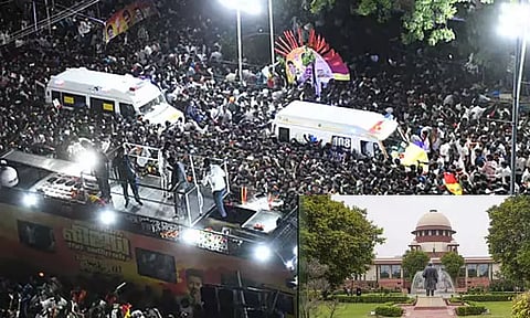 கரூர் கூட்ட நெரிசல் சம்பவம்: சிபிஐ விசாரணை கோரி சுப்ரீம் கோர்ட்டில் மனு