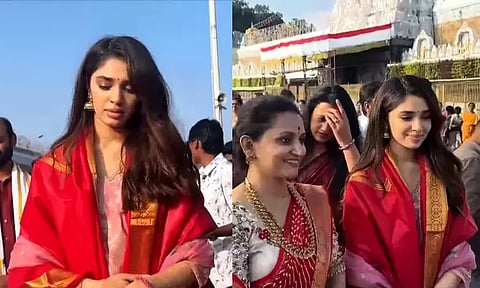 Actress Keerthy Shetty visits Tirupati