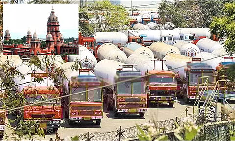 டேங்கர் லாரிகள் போராட்டத்திற்கு தடை கோரிய வழக்கை முடித்து வைத்தது சென்னை ஐகோர்ட்டு