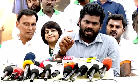 உருட்டல்..மிரட்டல் வேண்டாம்..போலீசா இருந்து அரசியலுக்கு வந்து இருக்கேன் - வி.சி.க.வை விளாசிய அண்ணாமலை