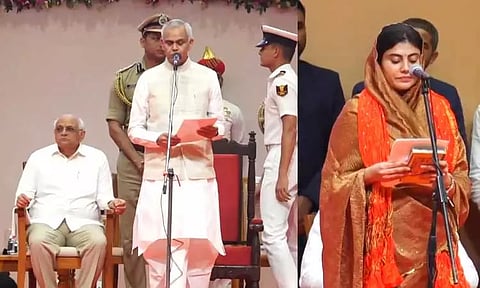 குஜராத்தில் புதிய மந்திரிசபை பதவியேற்பு... ஜடேஜாவின் மனைவி அமைச்சரானார்