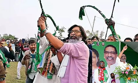 பீகார் தேர்தலில் போட்டியிடும் ஜார்க்கண்ட் முக்தி மோர்ச்சா...!