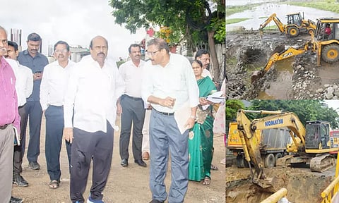 சென்னையில் மழைநீர் வடிகால் பணிகள்: அமைச்சர் எ.வ.வேலு நேரில் ஆய்வு