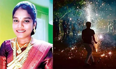 தலை தீபாவளி கொண்டாடிய புதுப்பெண்.. கணவர் வேலைக்கு புறப்பட்டதால் வாக்குவாதம்.. அடுத்த நடந்த விபரீதம்