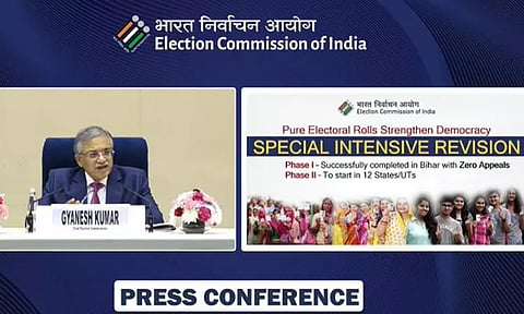தமிழ்நாடு உட்பட 12 மாநிலங்களில் வாக்காளர் பட்டியல் சிறப்பு தீவிர திருத்தம்: தேர்தல் ஆணையம் அறிவிப்பு