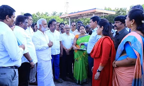 பெரம்பூர் போக்குவரத்து பணிமனையில் அடிப்படை வசதி தொடர்பாக சேகர்பாபு, சிவசங்கர் ஆய்வு