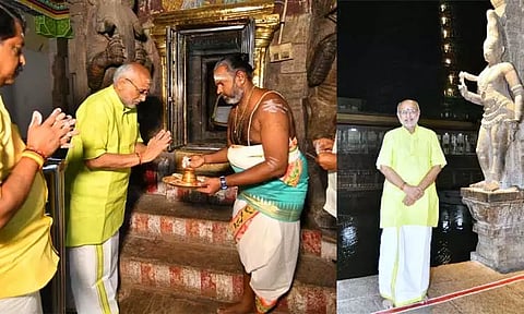 மதுரை மீனாட்சியம்மன் கோவிலில் துணை ஜனாதிபதி சி.பி.ராதாகிருஷ்ணன் சாமி தரிசனம்