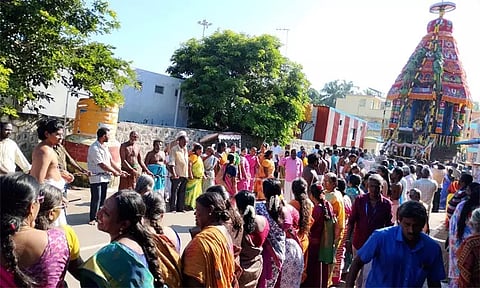 பூதத்தாழ்வார் உற்சவம்: மாமல்லபுரம் ஸ்தல சயன பெருமாள் கோவிலில் தேரோட்டம்