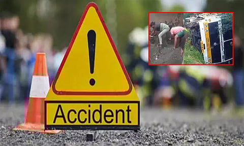 கரூர்: டிப்பர் லாரி கவிழ்ந்து 3 பேர் பலியான சோகம்