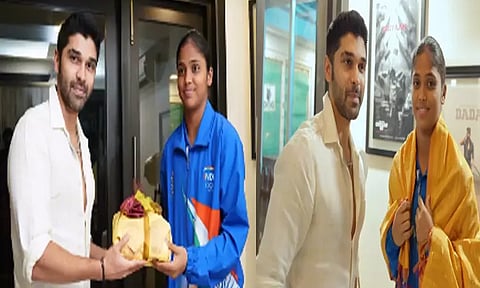 கண்ணகி நகர் கபடி வீராங்கனை கார்த்திகாவை பாராட்டிய துருவ் விக்ரம்